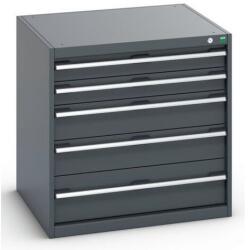 bott Műhely fiókos szekrény Bott Cubio 200, 80 x 80 x 75 cm, 5 fiókos, antracit-antracit