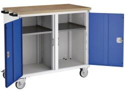 bott Karbantartó fiókos kocsi Bott Verso, 98 x 105 x 60 cm, 2 szekrény, multiplex, szürke-kék