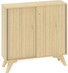 Alfa Office Alacsony szekrény Alfa Root tolóajtóval, 2 polc, 120 x 45 x 121, 5 cm, tölgy