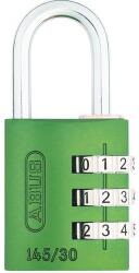 Abus 145 számzáras lakat, 3 számjegyű, kengyel 5 mm, zöld