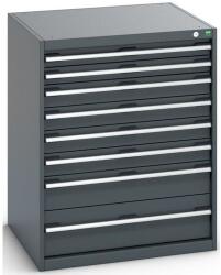 bott Műhely fiókos szekrény Bott Cubio 200, 100 x 80 x 75 cm, 8 fiókos, antracit-antracit