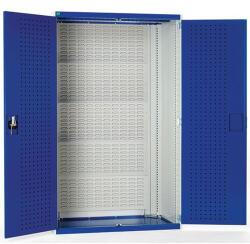 bott Műhelyszekrény perforált panelekkel doboz/szerszámtartókhoz, 120 x 105 x 65 cm, szürke-kék