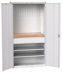 bott Fiókos műhelyszekrény Bott Verso, 200 x 105 x 55 cm, 2 polc, 1 fiók, szürke-szürke