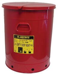 Justrite SoundGard fém hulladékolaj tartály, piros, 80 l