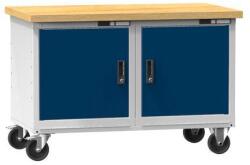 POLAK Mobil műhelyasztal PPS-4M, 1200 x 700 x 810 mm, MULTIPLEX, szürke-sötétkék