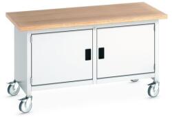 bott Mobil műhelyasztal Bott Cubio Storage, 84 x 150 x 75 cm, 2 szekrény, multiplex, szürke-szürke