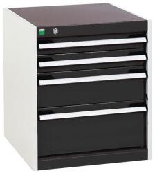 bott Műhely fiókos szekrény Bott Cubio, 60 x 52, 5 x 52, 5 cm, 4 fiókos, szürke-antracit