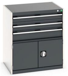 bott Műhely fiókos szekrény Bott Cubio 200, 90 x 80 x 65 cm, 3 fiók, 1 szekrény, szürke-antracit