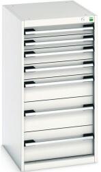 bott Műhely fiókos szekrény Bott Cubio, 100 x 52, 5 x 65 cm, 7 fiókos, szürke-szürke