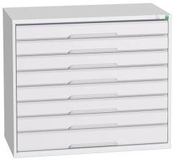 bott Műhely fiókos szekrény Bott Verso, 90 x 105 x 55 cm, 8 fiókos, szürke-szürke