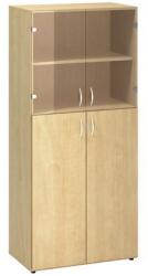 Alfa Office Alfa 500 magas, széles szekrény, 178 x 80 x 47 cm, kombinált ajtóval, vadkörte mintázat - manutan - 215 303 Ft