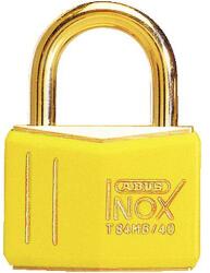 Abus sárgaréz lakat, 40mm sárga PVC bevonattal