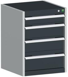 bott Műhely fiókos szekrény Bott Cubio, 70 x 52, 5 x 65 cm, 4 fiókos, szürke-antracit