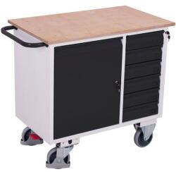 Cordes Műhelykocsi szekrénnyel és 6 fiókkal, 111 x 60 x 96 cm, szürke