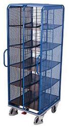 Variofit Dokumentumtároló kocsi, 500 kg-ig, 69 x 86 x 201, 5 cm, kék