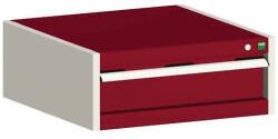 bott Műhely fiókos szekrény Bott Cubio, 25 x 65 x 52, 5 cm, 1 fiók, szürke-piros