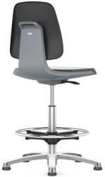 Bimossa Munkaszék Bimos Labsit 9121 siklóval, lábtartóval, Supertec huzattal, antracit/szürke