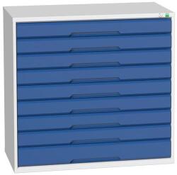 bott Műhely fiókos szekrény Bott Verso, 100 x 105 x 55 cm, 9 fiókos, szürke-kék