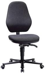 Bimos Munkalaboratóriumi szék Bimos Basic 9138 kerekekkel, lábtartó nélkül, szinkron mechanizmus, szövet, magas háttámla, fekete