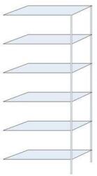 Schulte Design Ogmios fém polcállvány, hozzáépíthető, 250 x 100 x 40 cm, 1700 kg, 6 polc, 150 kg/polc, horganyzott
