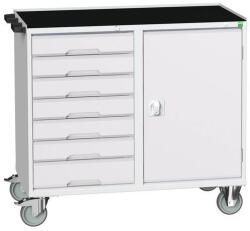 bott Karbantartó fiókos kocsi Bott Verso, 96, 5 x 105 x 55 cm, 7 fiókos, szekrényes, multiplex, szürke-szürke