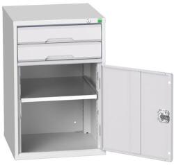 bott Műhely fiókos szekrény Bott Verso, 80 x 52, 5 x 55 cm, 2 fiók, 1 szekrény, szürke-szürke