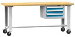 POLAK Mobil műhelyasztal MPS3-815M, 1500 x 800 x 880 mm, MULTIPLEX, szürkéskék