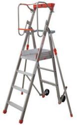 Facal Mozgatható alumínium fellépős létra Facal fogantyúval, 4 fokos