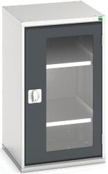 bott Műhelyszekrény átlátszó ajtókkal Bott Verso, 90 x 52, 5 x 55 cm, 2 polccal, szürke-antracit