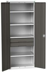 bott Műhelyszekrény fiókos Bott Verso, 200 x 80 x 55 cm, 4 polc, 2 fiók, szürke-antracit