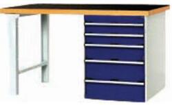 bott Cubio munkaasztal, fenol, 5 fiók, 75 x 150 cm - manutan - 898 208 Ft