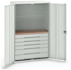 bott Fiókos műhelyszekrény Bott Verso, 200 x 130 x 55 cm, 6 fiókos, szürke-szürke