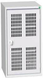 bott Műhelyszekrény polcokkal Bott Verso, drótajtó, 100 x 52, 5 x 55 cm, 2 polc, szürke-szürke