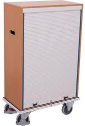 Variofit Szekrény alakú irattartó kocsi redőnnyel, 9 rekesszel, 87, 5 x 49 x 146 cm