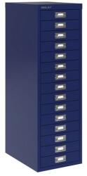 Bisley szekrények, 15 fiókos, kék