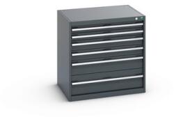 bott Műhely fiókos szekrény Bott Cubio 200, 80 x 80 x 65 cm, 6 fiókos, antracit-antracit