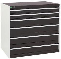 bott Műhely fiókos szekrény Bott Cubio, 100 x 105 x 75 cm, 6 fiókos, szürke-antracit