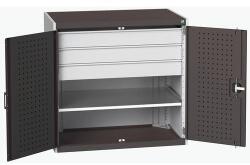 bott Műhelyszekrény fiókos Bott Cubio, 100 x 105 x 65 cm, 1 polc, 3 fiók, szürke-antracit