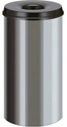 V-Part Tűzálló papírszemetes, rozsdamentes acél/fekete, 50 l