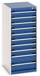 bott Műhely fiókos szekrény Bott Cubio, 120 x 52, 5 x 65 cm, 10 fiókos, szürke-kék