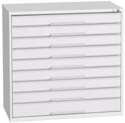 bott Műhely fiókos szekrény Bott Verso, 100 x 105 x 55 cm, 9 fiókos, szürke-szürke