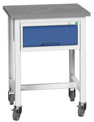 bott Mobil műhelyasztal Bott Verso Storage, 93 x 70 x 60 cm, 1 fiók, linóleum, szürke-kék