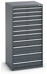 bott Műhely fiókos szekrény Bott Cubio, 160 x 80 x 75 cm, 11 fiókos, antracit-antracit
