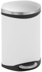 EKO Shell szemetes, 10 l, fehér/matt rozsdamentes acél