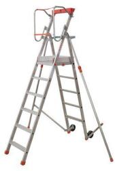 Facal Mozgatható alumínium fellépős létra Facal fogantyúval, 6 fokos