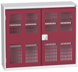 bott Műhelyszekrény polcokkal Bott Verso, drótajtó, 2 polc, 90 x 105 x 35 cm, szürke-piros