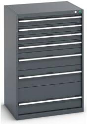 bott Műhely fiókos szekrény Bott Cubio 200, 120 x 80 x 65 cm, 7 fiókos, antracit-antracit