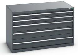 bott Műhely fiókos szekrény Bott Cubio 200, 80 x 130 x 75 cm, 5 fiókos, antracit-antracit