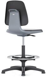 Bimossa Labsit 9121 munkaszék siklóval, lábtartóval, poliuretán, antracit/szürke