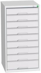 bott Műhely fiókos szekrény Bott Verso, 100 x 52, 5 x 55 cm, 9 fiókos, szürke-szürke - manutan - 598 094 Ft